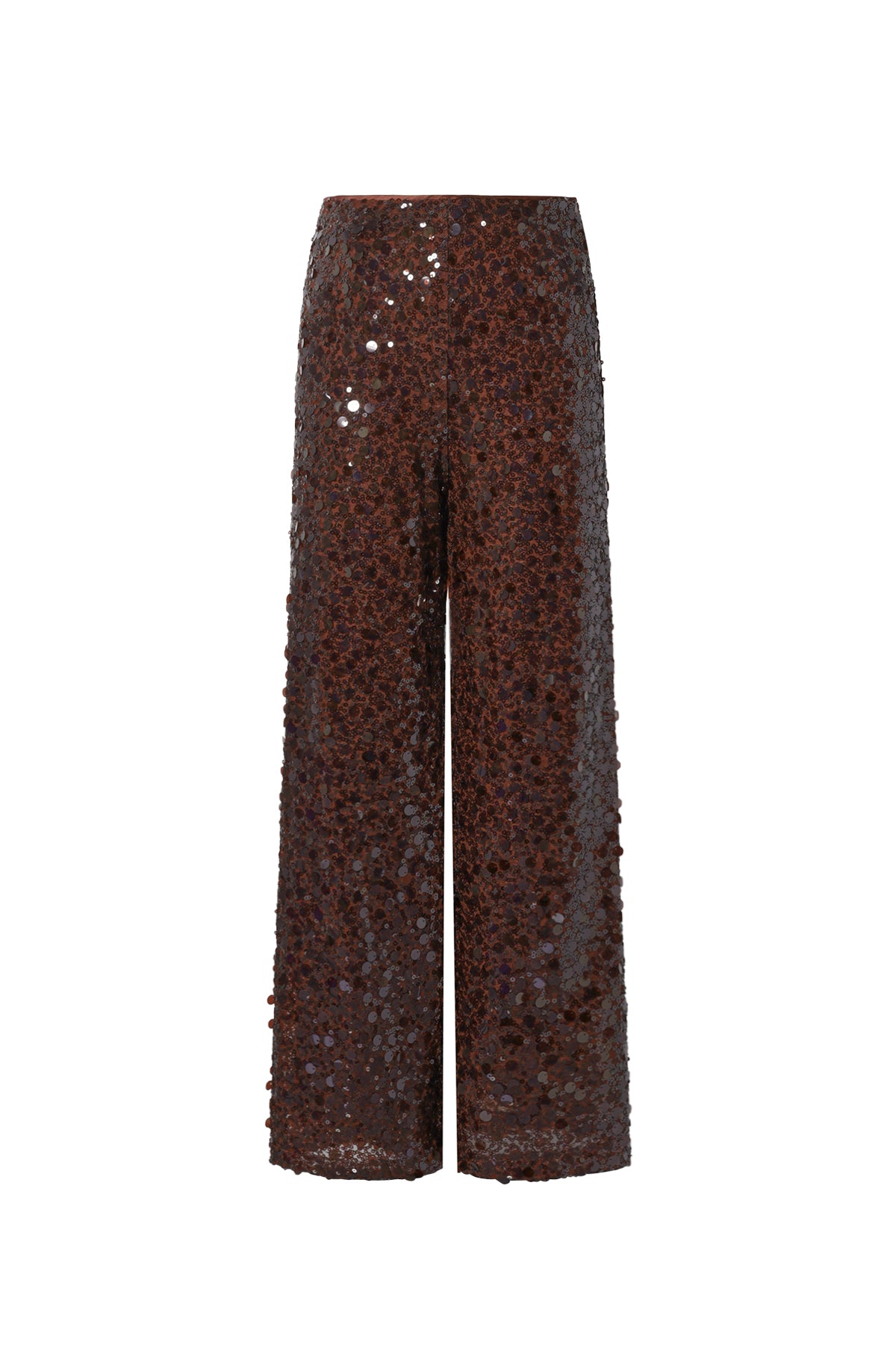 Polyester fiber (polyester) Straight pants Sequins Elegant All Fit  Clothes