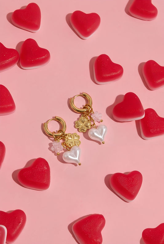 Stainless Steel Drop Earrings Heart Casual Valentine's Day Romantic Series Women's jewelry