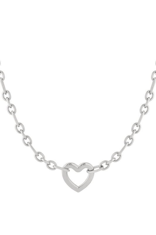 SILVER CHAIN HEART - KETTING