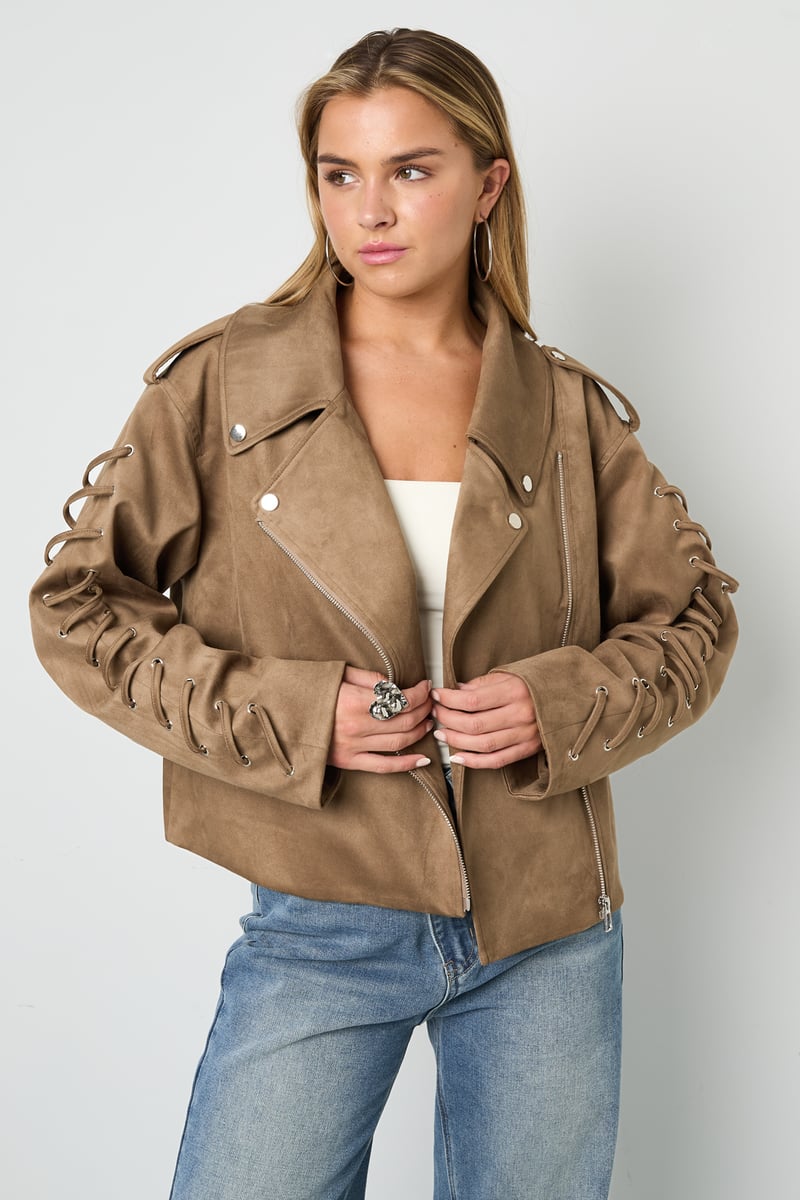 Laced Suede Jacket