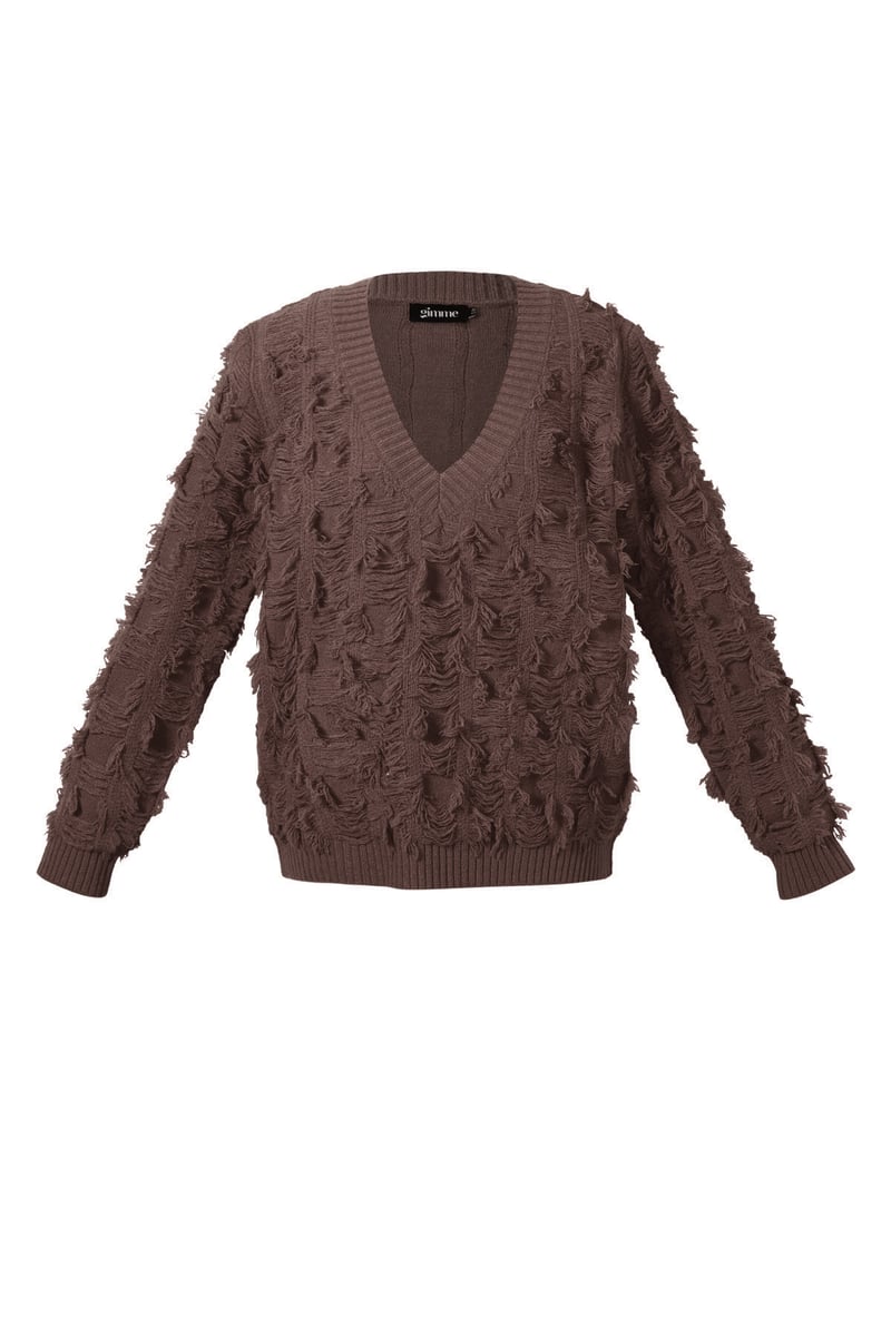 Vneck Fluffy Knit