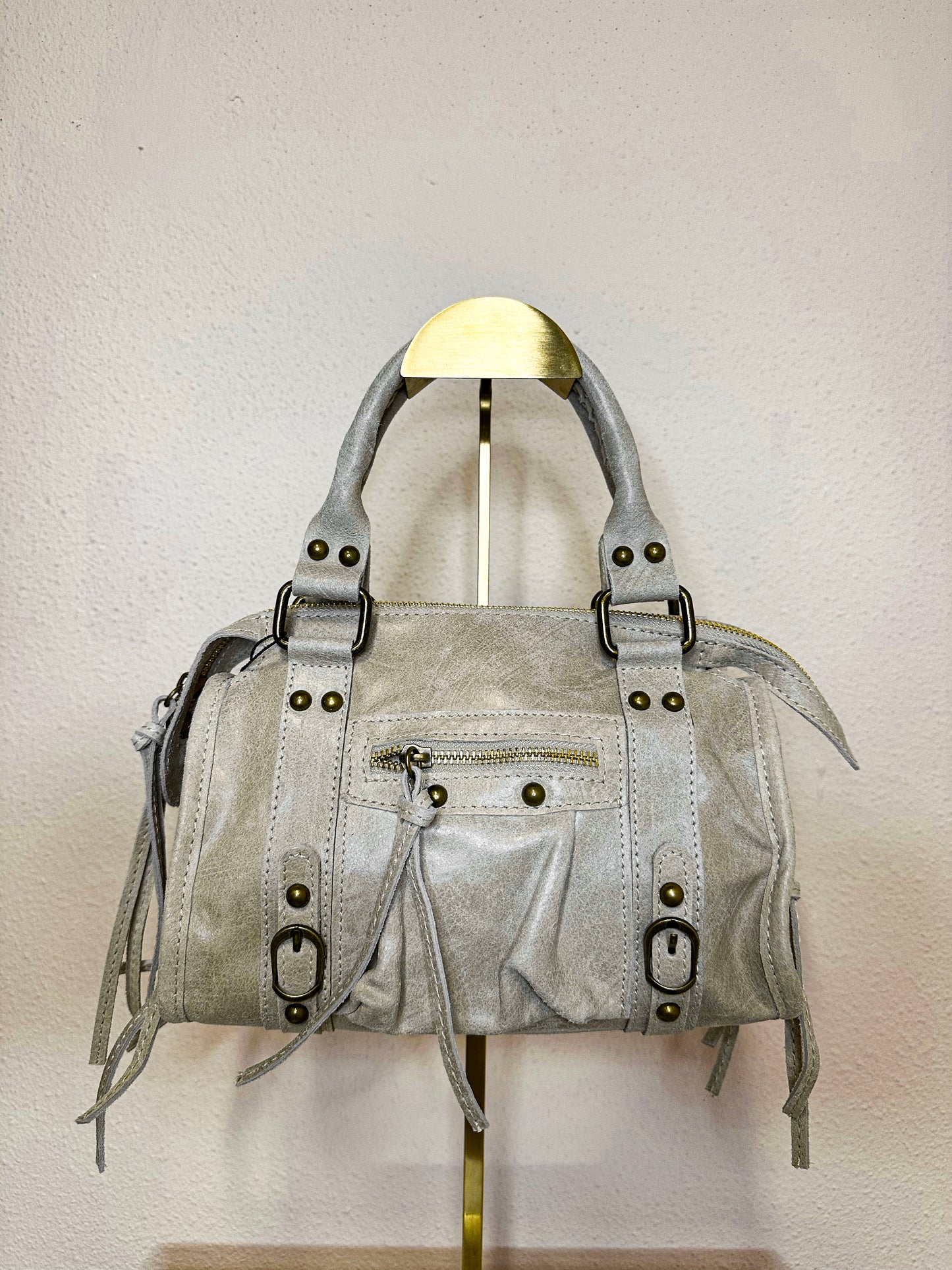 BEIGE GOLDEN DETAILS - HANDTAS