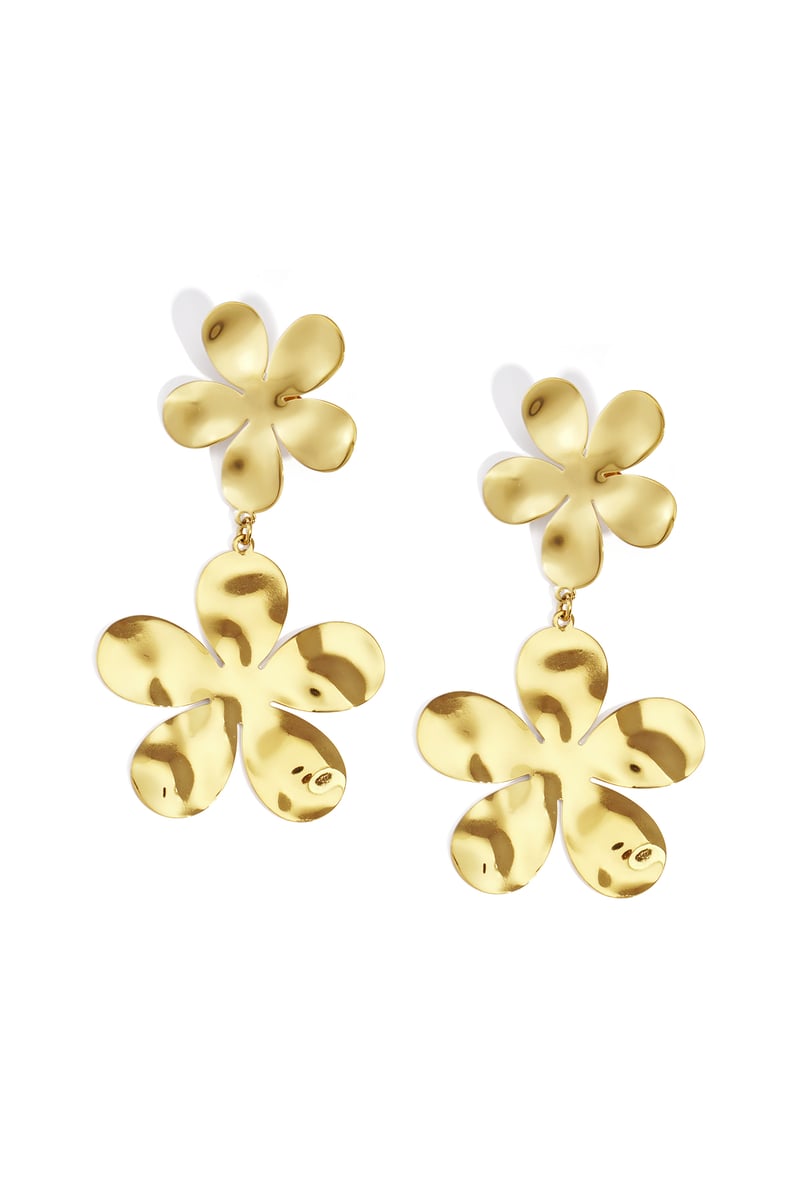 Stainless Steel Drop Earrings Flower Casual Daily Simple Series Women's jewelry