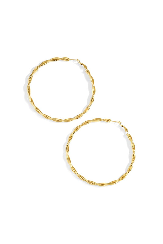Twisted hoop earrings XL