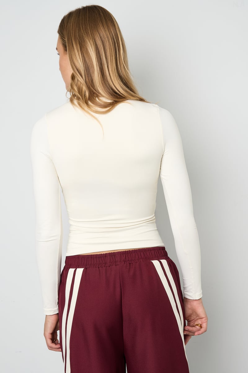 Nylon Long sleeve tops Solid color Basic All Fit  Clothes