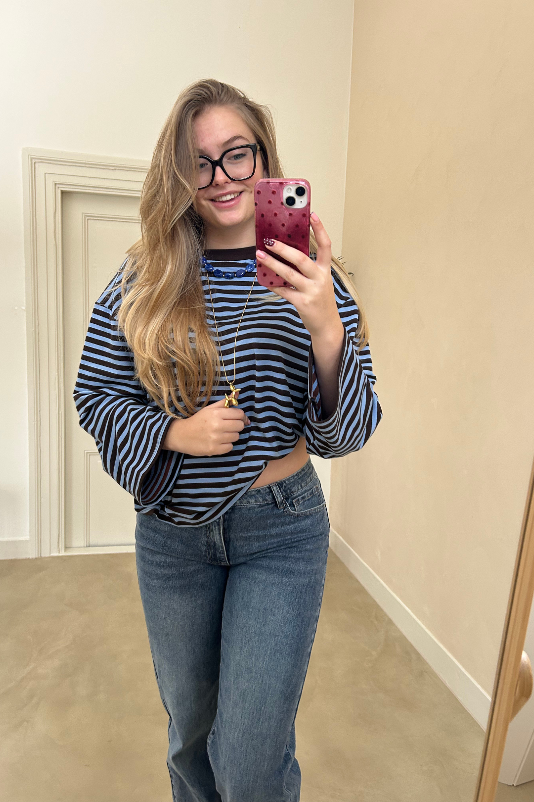 Shirt lange mouw gestreept