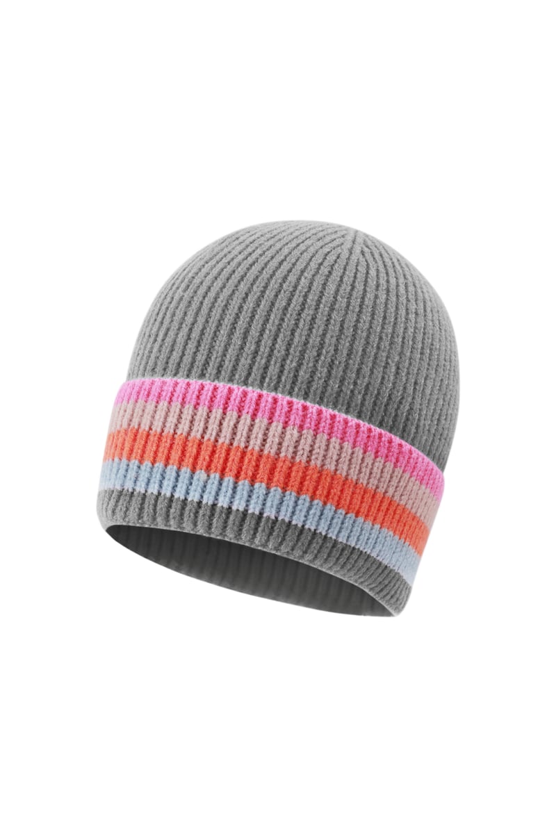 Multi color striped hat