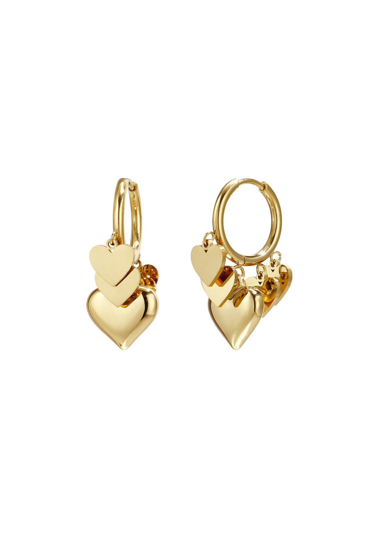 Stainless Steel Drop Earrings Heart Casual Daily Simple Series Women's jewelry