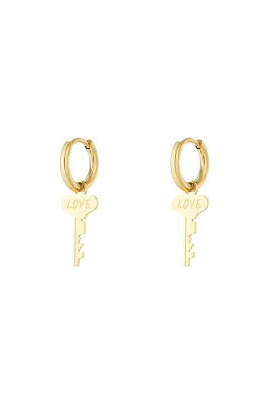 Key to love earrings