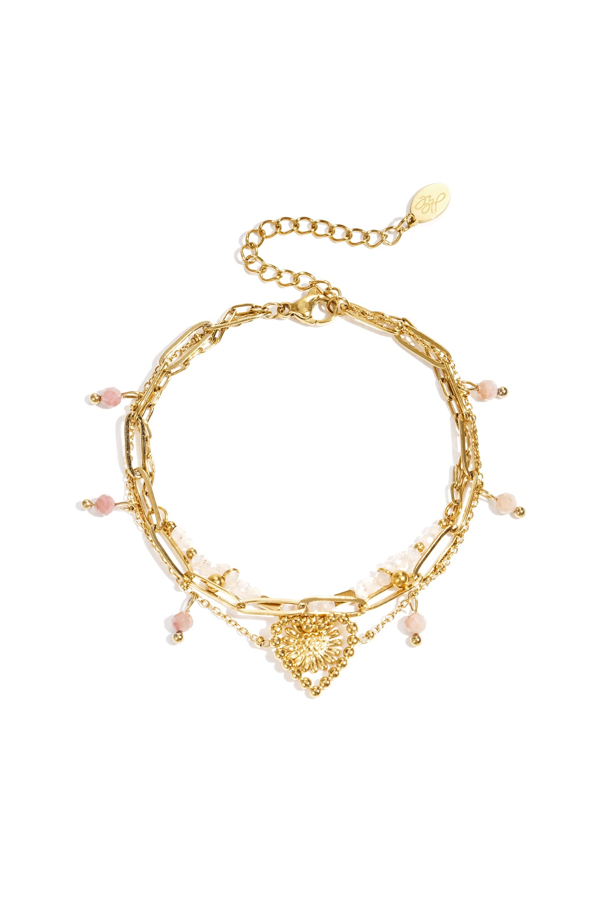 Stainless Steel Charm Bracelets Flower Casual Daily Simple Series Women's jewelry