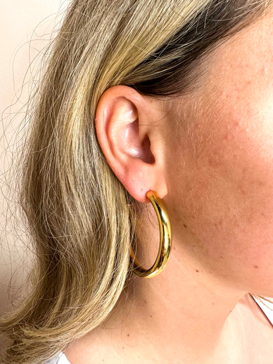 GOLDEN SIMPLE HOOPS - OORBELLEN